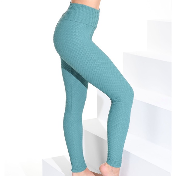 Booty by Brabants Pants - Booty By Brabants Croco Mint Leggings